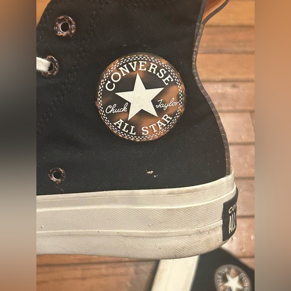 Converse Chuck Taylor All Star Tortoise High Lift Platform Black A05257C Sz 6.5 - Picture 8 of 16